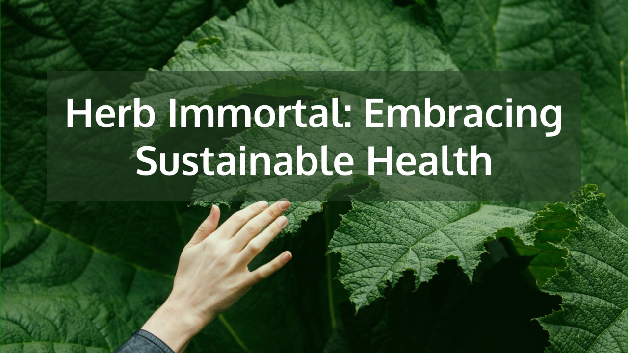 You are currently viewing Embracing Sustainable Health in the Natural Wellness Industry through Herb Immortal